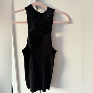 Cami Ribbed Sleeveless Tank - keyhole opening at top